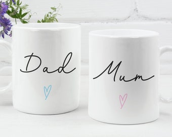 Mum And Dad Mugs - New Parents Gifts - Baby Shower Gift Idea - Mother's Day Presents