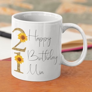 21st Birthday Mug - 21st Birthday Gift For Her - 21st Birthday Cup - Milestone Birthday Mug - 21st Mug - Personalised 21st Mugs