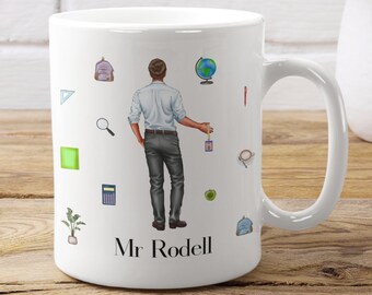 Personalised Male Teacher Mug: Teacher Appreciation Gift