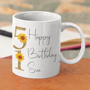 Personalised Birthday Mug For Women - Birthday Gifts - Milestone Birthday Mug For Her - Birthday Mug Gift - Birthday Keepsake Mug