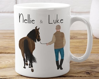 Horse Rider Mug: Personalised Horse Owner Gift