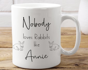 Rabbit Lover Mug: Personalized Ceramic Coffee Mug