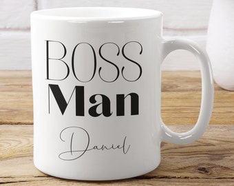 Personalised Boss Man Mug: Custom Manager Gift