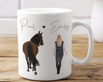 Personalised Horse Rider Mug: Equestrian Gift