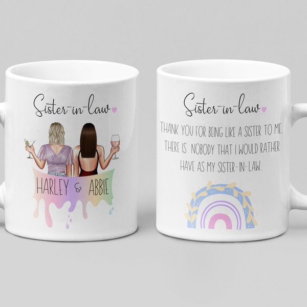 Personalised Sister In Law Mug - Sister In Law Gift Birthday - Sister In Law Christmas - Future Sister In Law Gift - Sister In Law Gifts