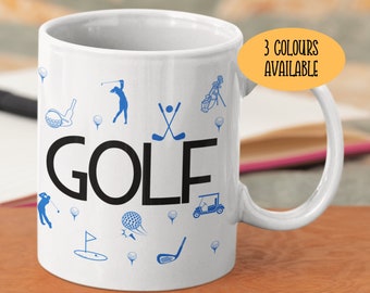 Golf Mug: 11oz Ceramic Golfer Gift