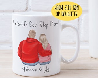 Personalised Step Dad Mug - Step Dad Gifts - Step Dad Father's Day Gifts - Like A Dad Gift - Step Father Gift - World's Best Step Dad