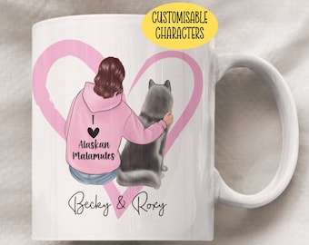 Personalised Alaskan Malamute Mum Mug: Dog & Owner Gift