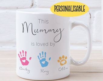 Personalised Mum Mug - Mummy Gifts From The Kids - Mother's Day Presents - Dog Mumma Cup - Birthday Gift Idea For Mom