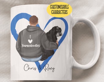 Personalised Bernedoodle Dad Mug - Custom Dog Lover Gift