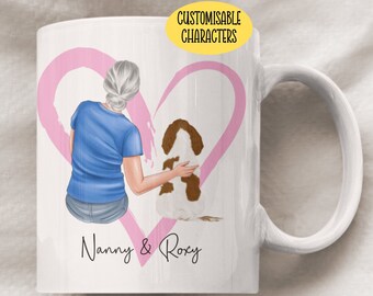 Cocker Spaniel Grandma Mug: Personalised Dog Granny Gift