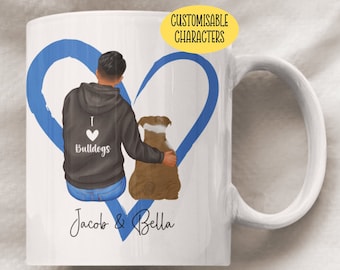 Personalised English Bulldog Dad Mug: Dog Owner Gift