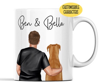 Personalised Boxer Dog Dad Mug: Custom Dog Owner Gift