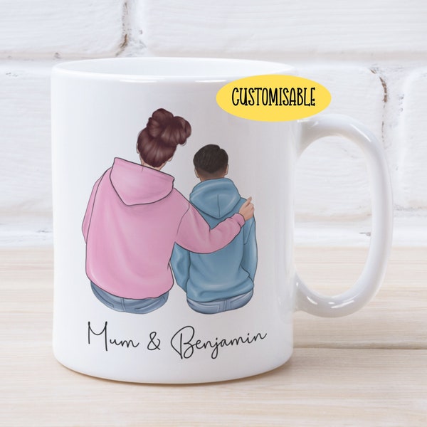 Mother & Son Mug - Personalised Mum Gift For Mother's Day - Mom Present - Mummy's Boy