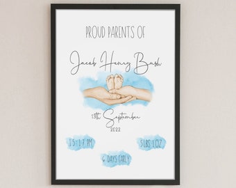 New Parents Gift - New Baby Gift - New Parents Print - Gifts For New Parents - New Family Print - New Baby Gift For Family - New Mum And Dad