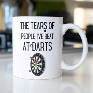 Darts Mug - Darts Gifts - Tears Of People I&#39;ve Beat At Darts - Funny Gift For Darts Players - Gifts For Men Him Dad - Darts Player Gift Xmas