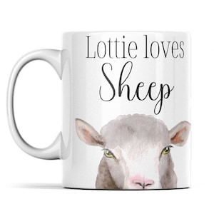 Personalised Sheep Mug - Sheep Gifts For Women - Sheep Gifts For Men - Sheep Presents - Sheep Lover Gifts - Cute Sheep Coffee Cup - Animals