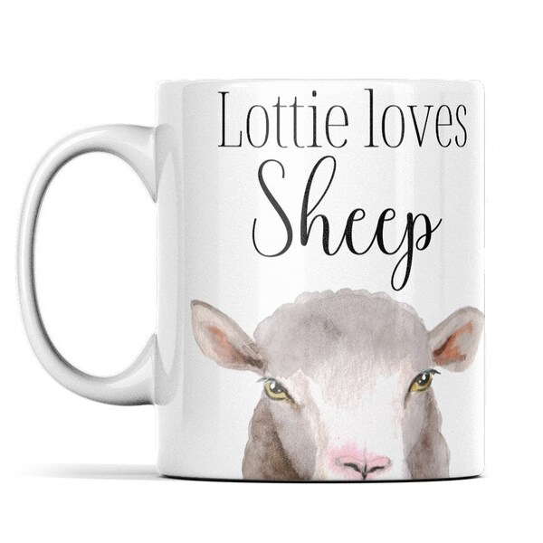 Personalised Sheep Mug - Sheep Gifts For Women - Sheep Gifts For Men - Sheep Presents - Sheep Lover Gifts - Cute Sheep Coffee Cup - Animals