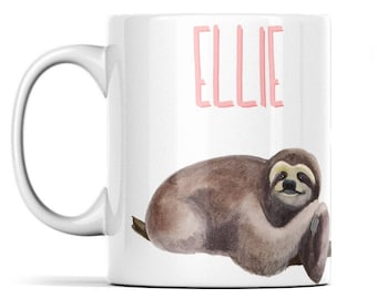 Personalised Sloth Mug: Sloth Lover Gift