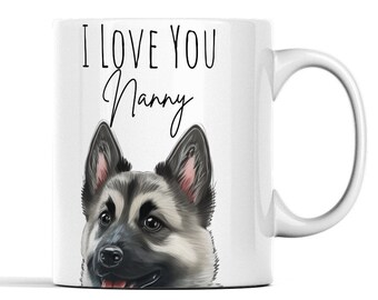 Taza de niñera de Elkhound noruego: regalo de Nana para perro