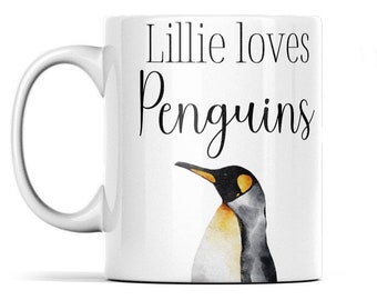 Personalised Penguin Mug - Penguin Gifts For Women - Penguin Lover Gift - Cute Penguin Mug - Animal Mugs - Penguin Love - Penguin Christmas