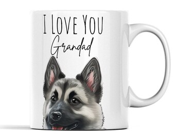 Taza de abuelo de perro cazador de alces noruego: regalo para abuelos caninos