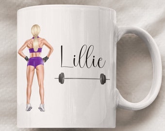 Personalised Gym Girl Mug - Gym Girl Gift - Gym Gifts For Women - Girls Who Lift - Fitness Lover Mug - Workout Buddy Gift - Fitness Gift