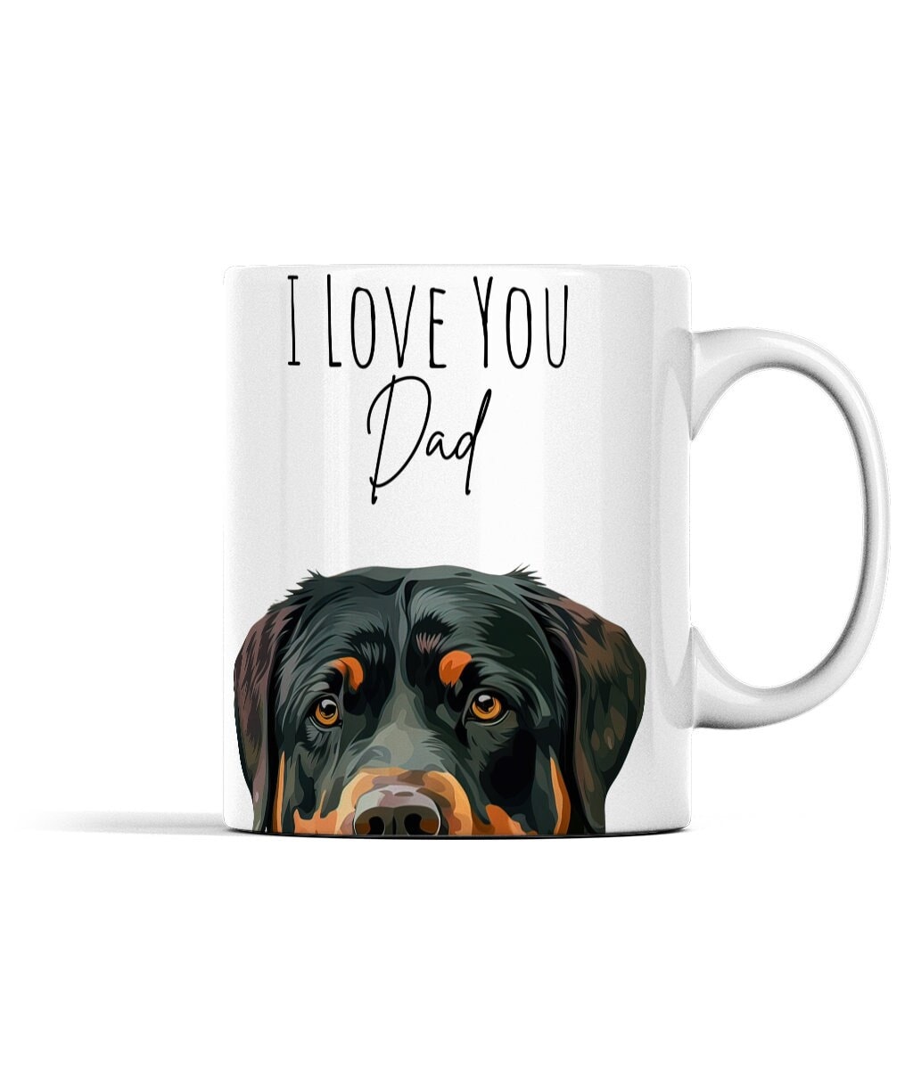 Rottweiler Dad Mug: Ceramic Dog Lover Gift - Etsy