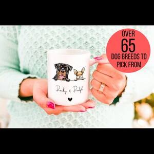 Taza personalizada para perro - Regalo para mamá - Regalo para papá - Taza para familia - Regalo para dueños de perros - Raza personalizada - Tazas personalizadas - Regalos para dueños de perros imagen 1