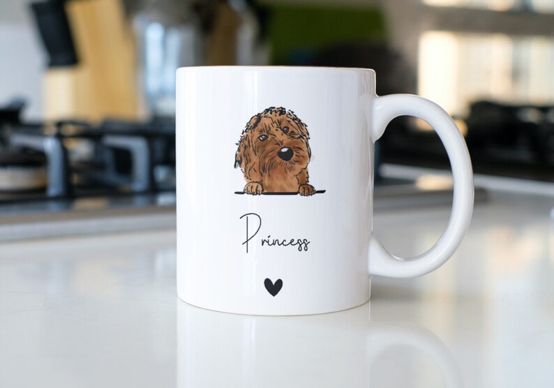 Taza personalizada para perro - Regalo para mamá - Regalo para papá - Taza para familia - Regalo para dueños de perros - Raza personalizada - Tazas personalizadas - Regalos para dueños de perros imagen 5