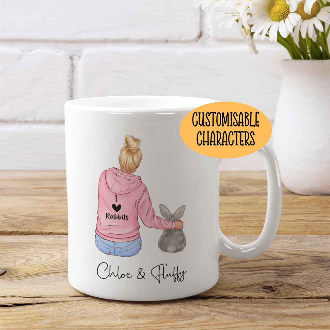 Personalised Rabbit Mug Rabbit Gifts for Women Rabbit Lover Gift Rabbit Mum Mug Rabbit Owner