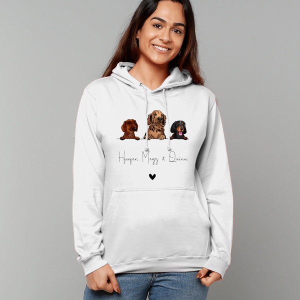 Personalised Dog Hoodie - Dog Mum Jumper - Custom Breeds Dog Owner Jumper - Dog Dad Gift - Multiple Dog Hoodies - Dog Gifts - Dog Jumper