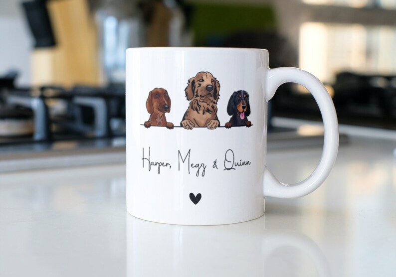 Taza personalizada para perro - Regalo para mamá - Regalo para papá - Taza para familia - Regalo para dueños de perros - Raza personalizada - Tazas personalizadas - Regalos para dueños de perros imagen 4