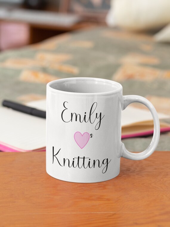 Personalised Knitting Mug Knitting Gifts for Women Knitting Lover