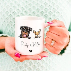 Taza personalizada para perro - Regalo para mamá - Regalo para papá - Taza para familia - Regalo para dueños de perros - Raza personalizada - Tazas personalizadas - Regalos para dueños de perros imagen 3