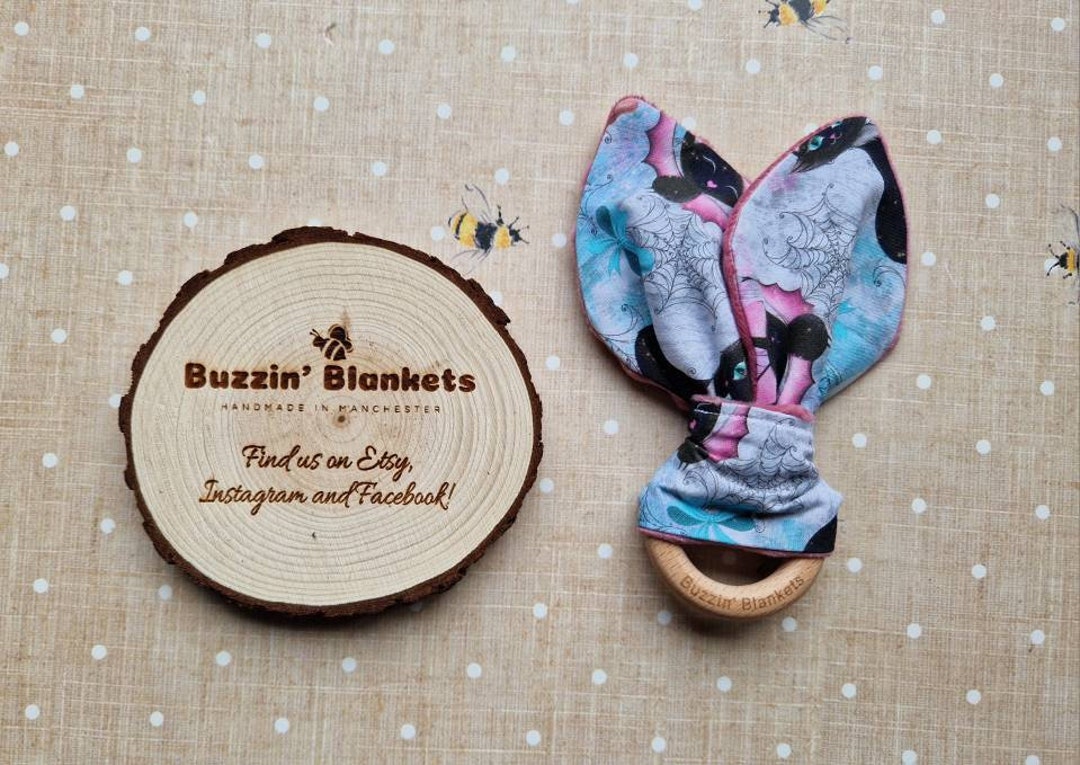 Gothic Baby Sensory Teether Black Cats Cute Bats and Etsy