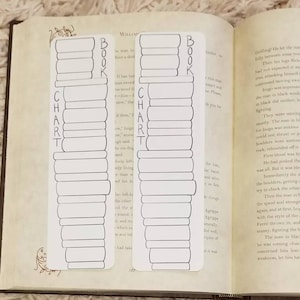 Reading goals book chart, book tracker, bookmark, bookish gifts, literary gifts, set of 2 bookmarks