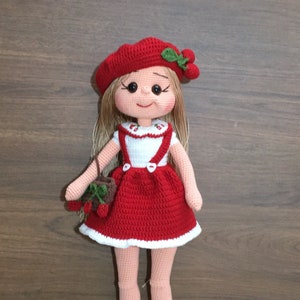 Crochet Princess Doll: Handmade Cotton Amigurumi Doll (15.8 inches)