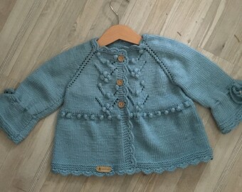 Baby Cardigan- Handmade baby cardigan -  Hand-knitted baby cardigan - Newborn Cardigan -newborn gift -  best sellers