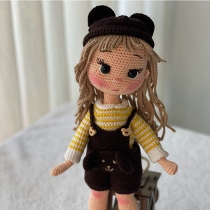 Crochet Princess Doll: Handmade Cotton Amigurumi Doll (13.78 inches)