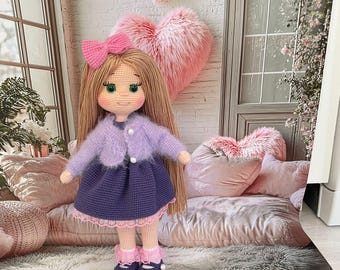 Crochet Princess Doll: Handmade Cotton Amigurumi Doll