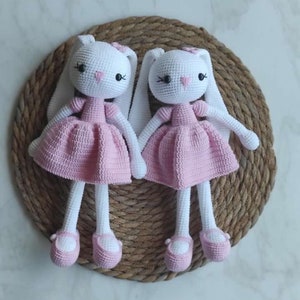 Amigurumi Bunny Doll, Crochet Animals, Crochet Rabbit, Amigurumi Rabbit- Crochet Doll For Sale - Amigurumi easter bunny-best sellers