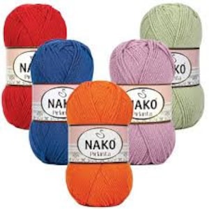NAKO PIRLANTA Acrylic Yarn: Amigurumi, Shawl, Blouse, Summer Knitting