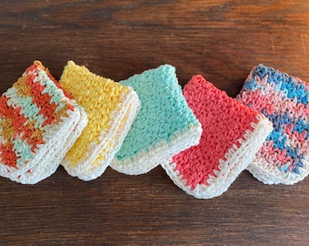 Crocheted Cotton Washcloths - The Summer Lovin' Collection