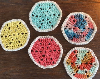 Crocheted Cotton Coasters - The 'Summer Lovin' Collection