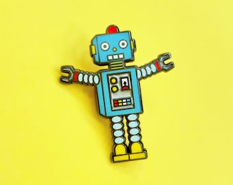 Robot | Enamel Pin (Robot, Robot Gift, Robot Pin, Robot Art, Robot Badge, Gifts Under 20)