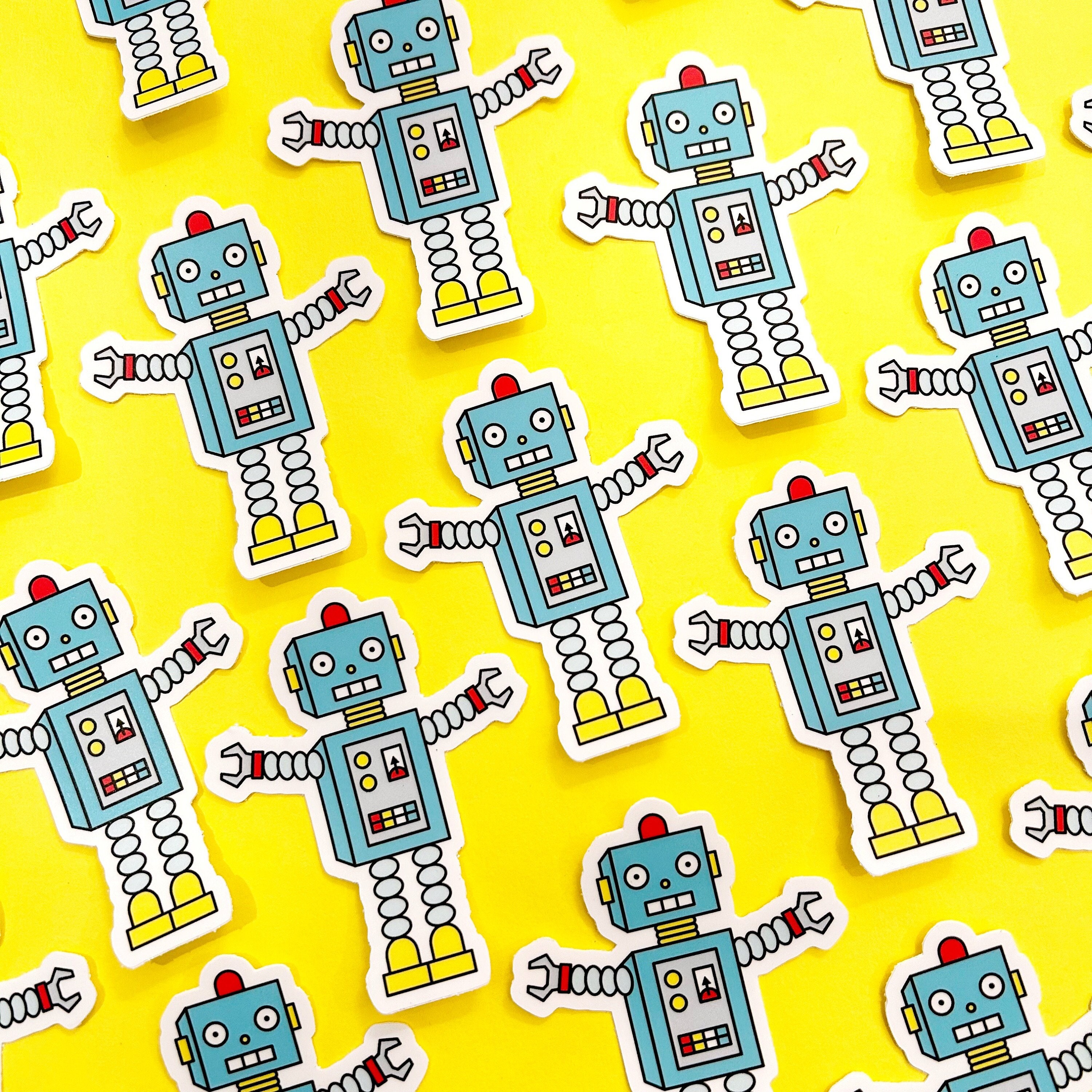 Robot Sticker Robot | Waterproof Vinyl Sticker (sci-fi Gift, Laptop Decal, Water ...
