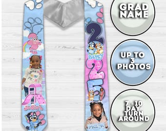 Custom Pre-K Graduation Stole with Photo | Kindergarten Graduation Stole Class of 2026 | Personalized Kids Graduation Stole