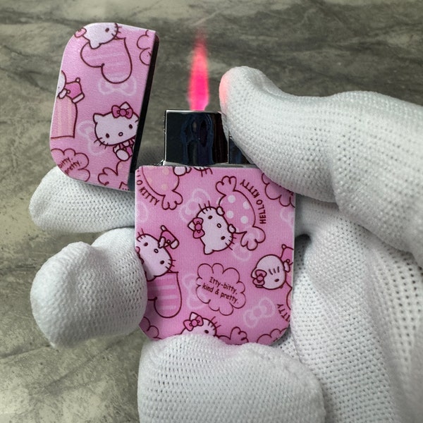 Hello kitty pink flame cigarette lighter