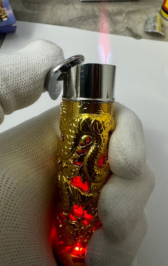 Chinese Dragon Led Colour Changing Refillable Cigarette Lighter